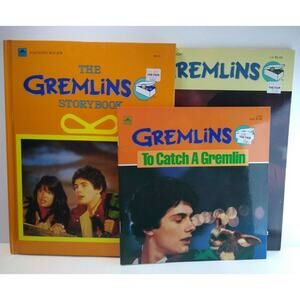 Gremlins Movie Book Lot Of 3 Vintage Horror Sci-Fi Softcovers Hardcover 1984